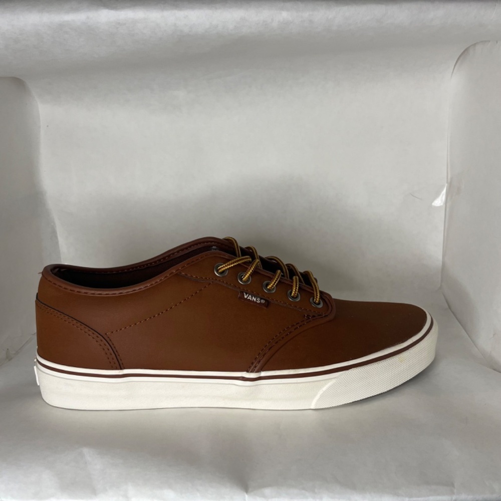 Vans Mens Atwood Leather Brown Sneakers Skateboard Tennis Shoes Size US 11 - Picture 5 of 10